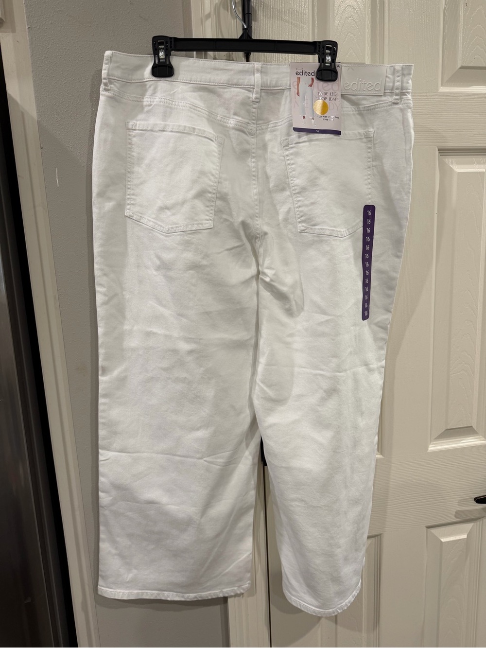 Edited Womens high rise wide leg crop jeans Sz 16